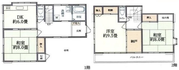 練馬区西大泉五丁目戸建の物件間取画像